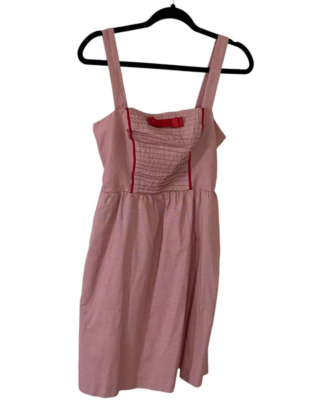 Vintage Y2K Mid 2000's Betsey Johnson Women's Red Sleeveless Dress - 8